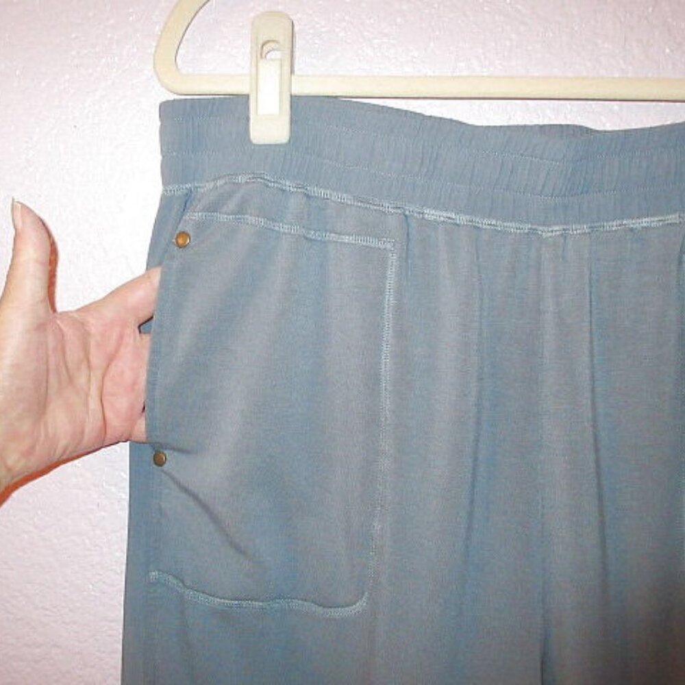Soft Surroundings Siesta Soft Pull On Pants Size L Pockets Jogger Stretch High - Picture 3 of 11